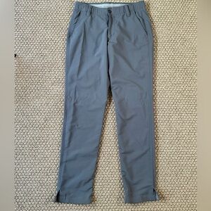 Under Armour Pants Mens 30X30 Grey Chino Golf Straight Loose Athletic Flat Front